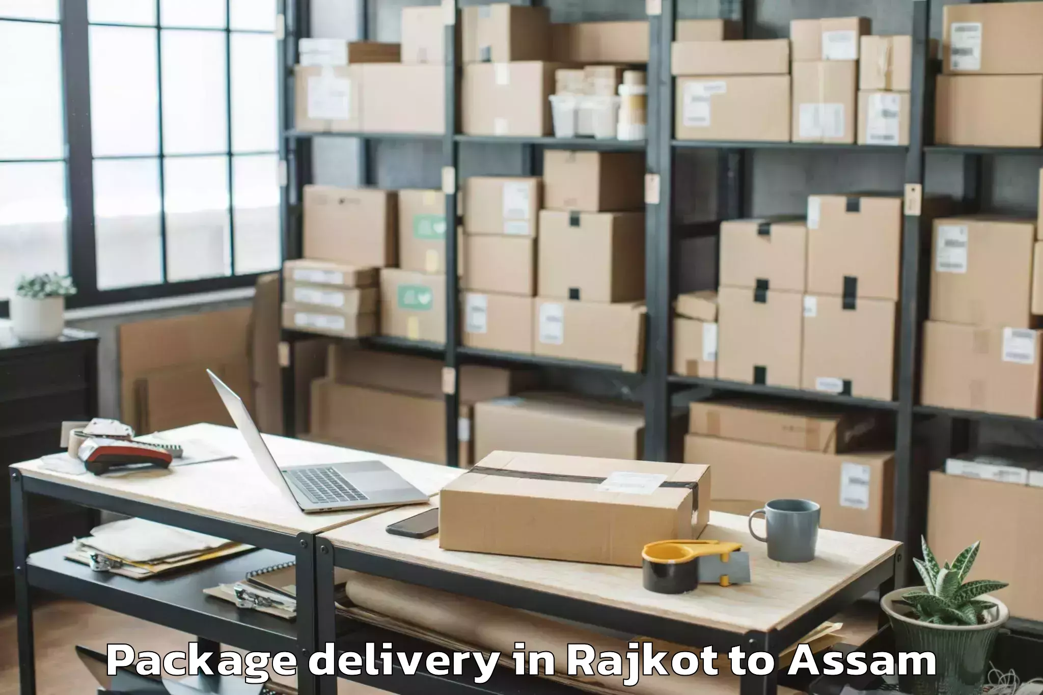 Top Rajkot to Dudhnoi Package Delivery Available